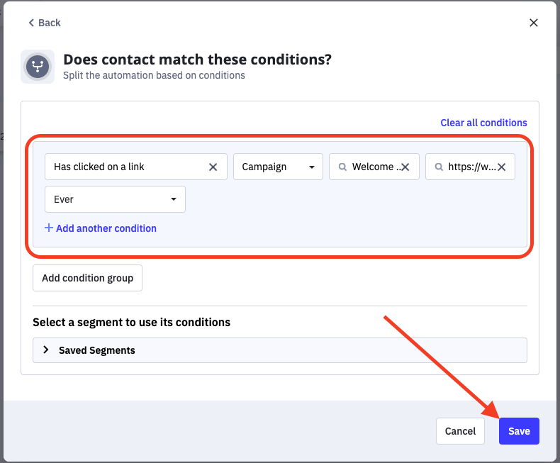 Add “If/Else” conditions